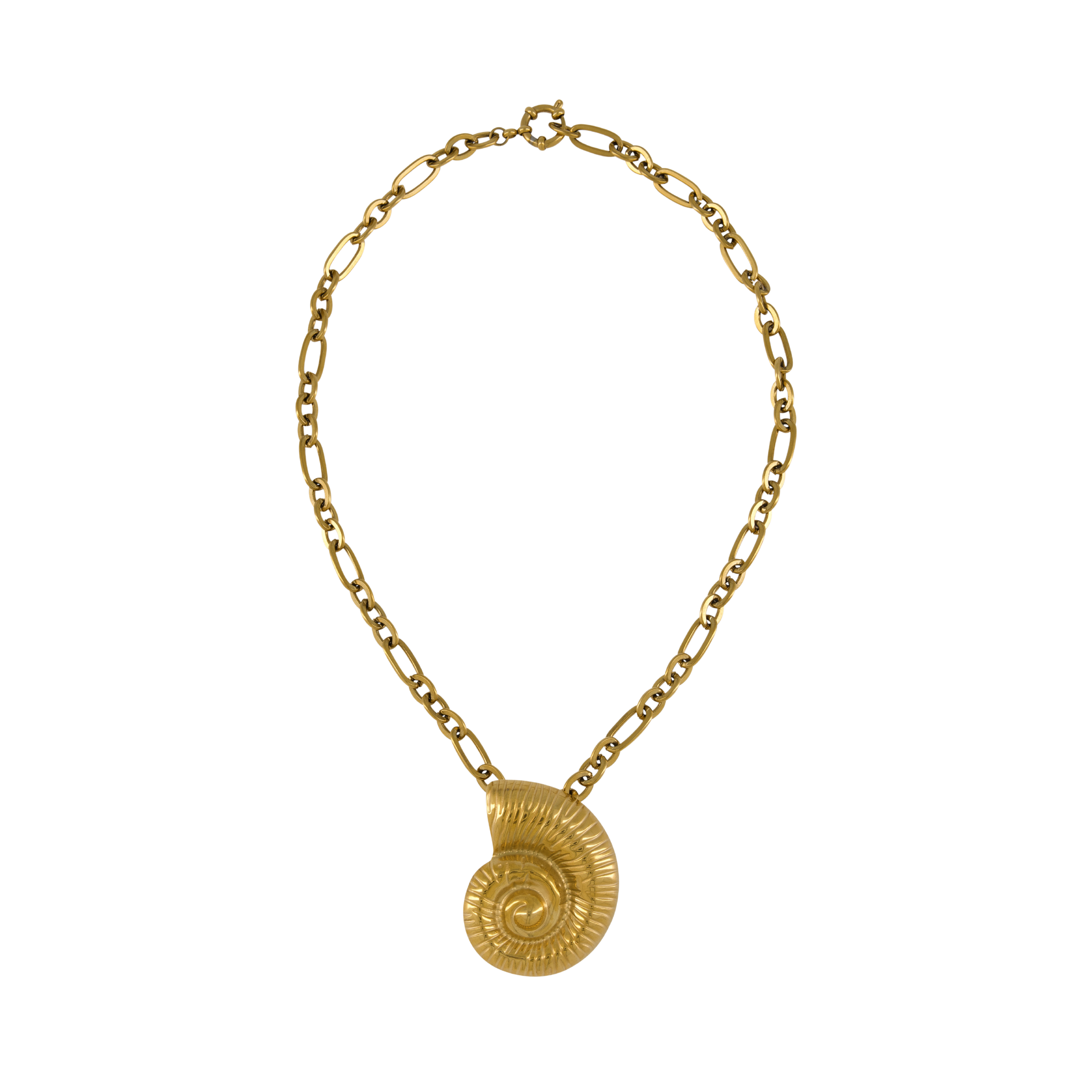 Golden Ammonite Necklace