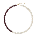 Garnet & Pearl Necklace