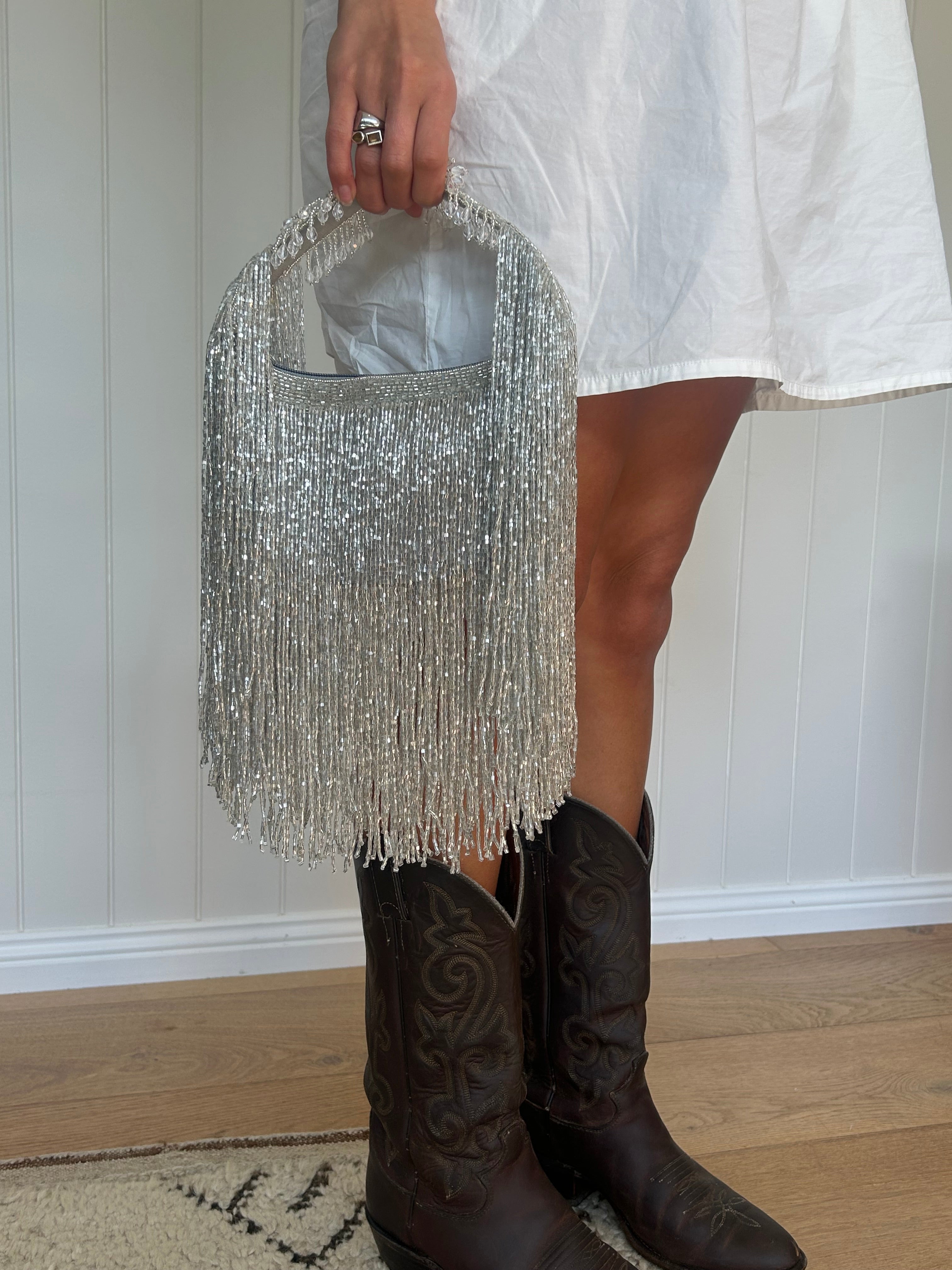 The Dolly Tassel Bag Silver