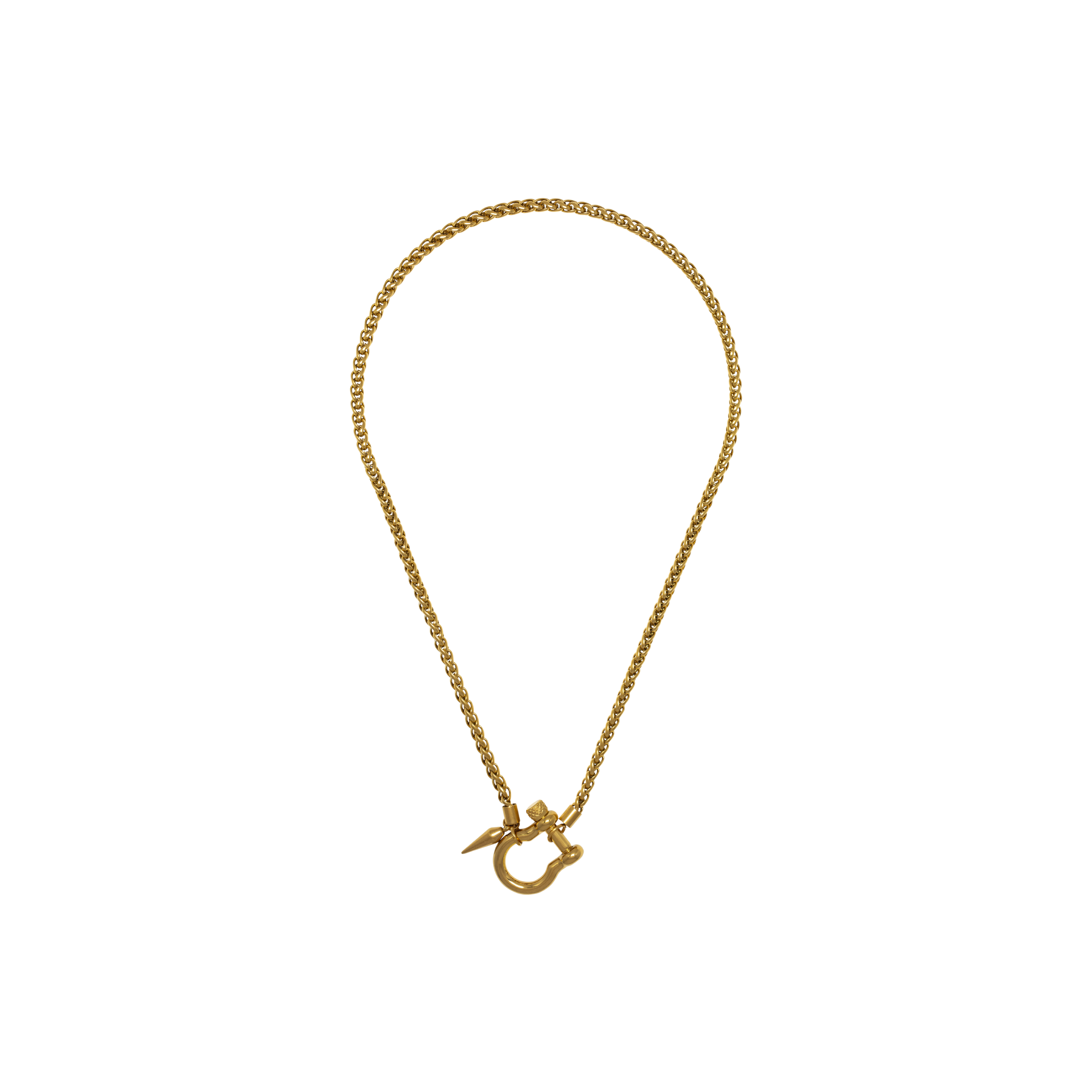 Gold Chain with Charm 18k Gold Plated Necklace