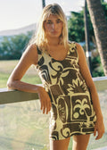 Beachcomber 100% Linen U Shift Dress - Banana