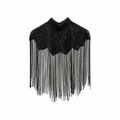 Into the Night Black Beaded Cape