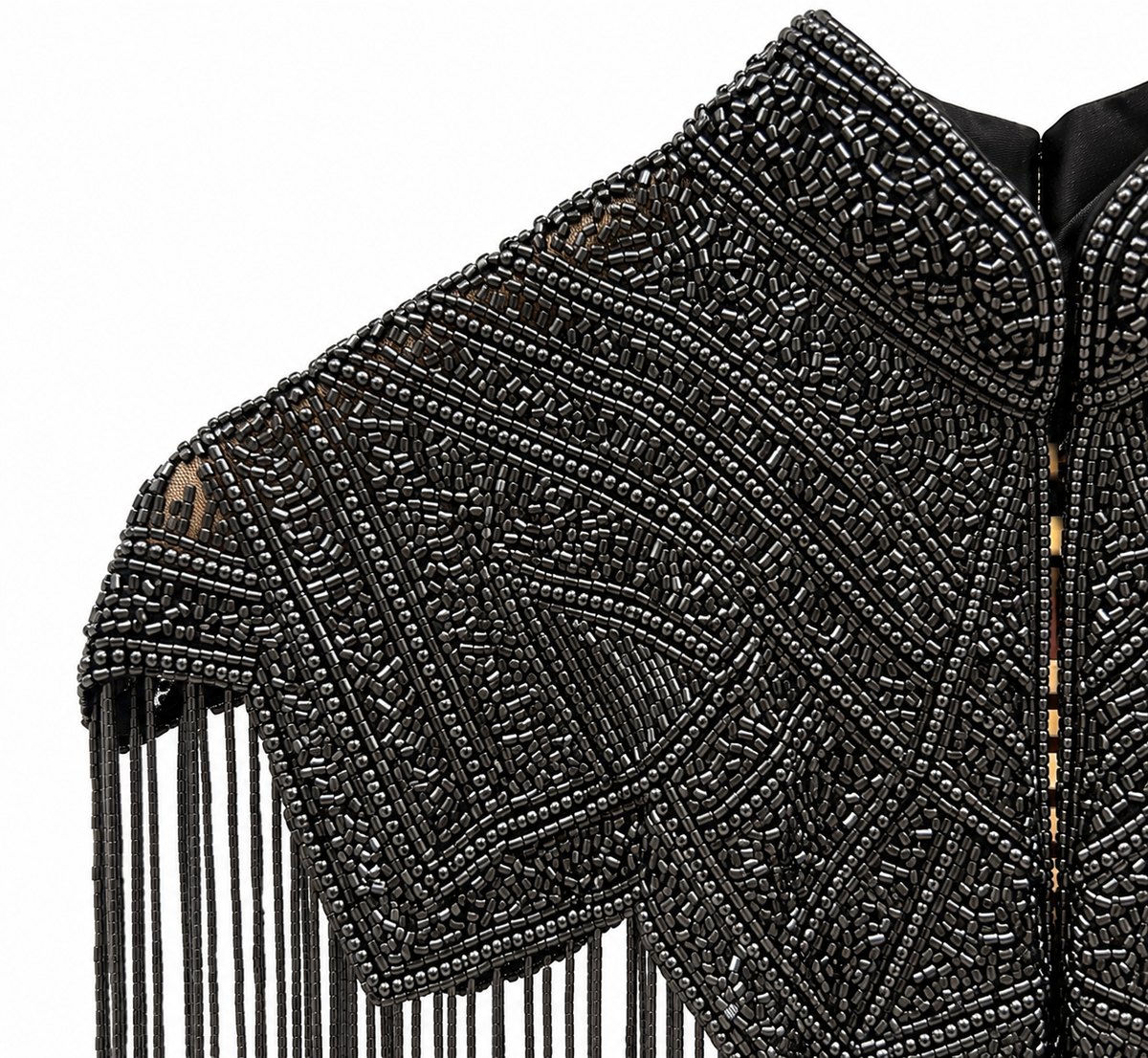 Into the Night Black Beaded Cape