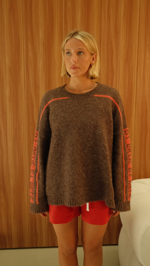 By Billie Knit - Brown / Cherry Tomato