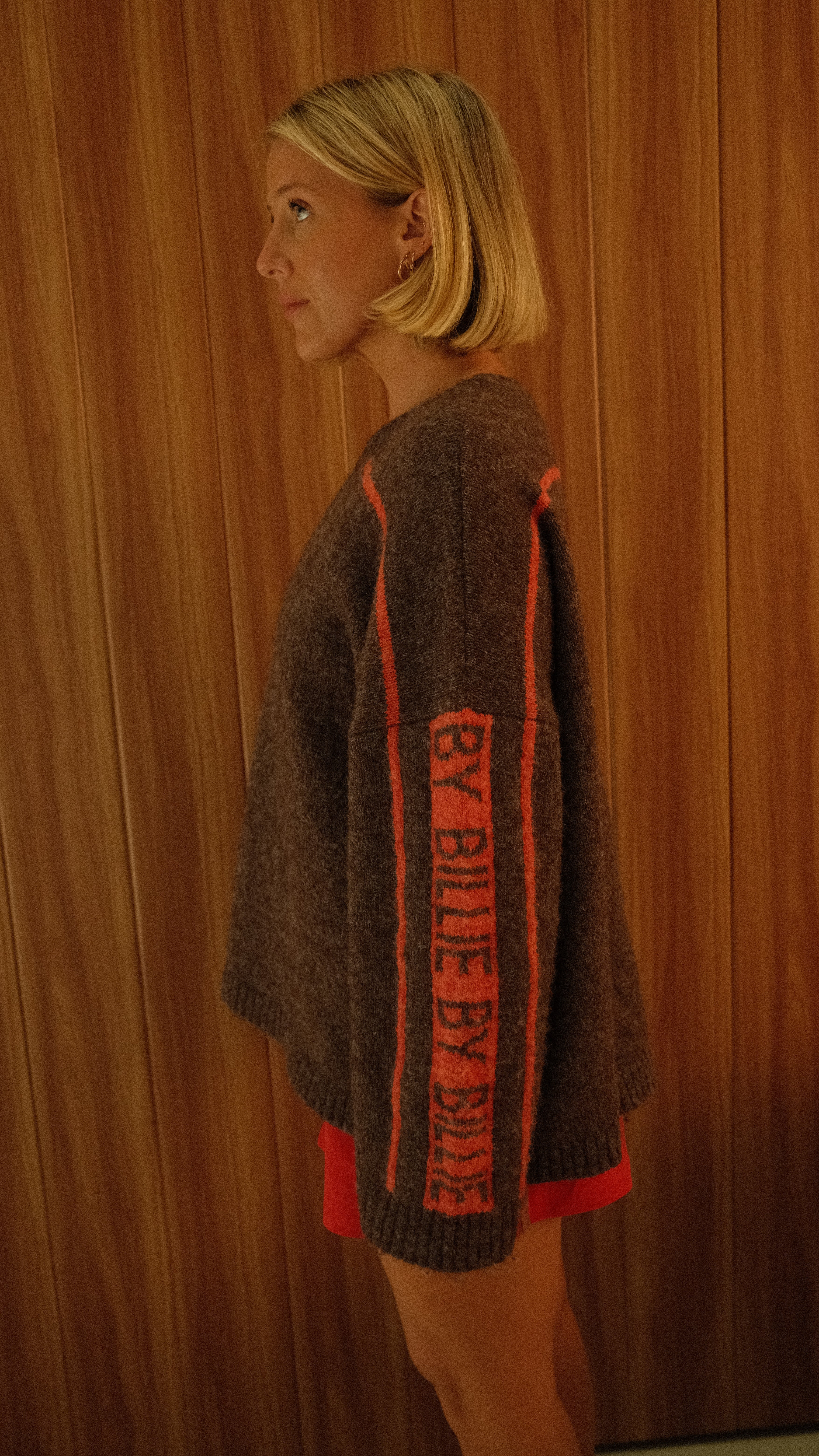 By Billie Knit - Brown / Cherry Tomato