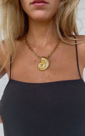 Golden Ammonite Necklace