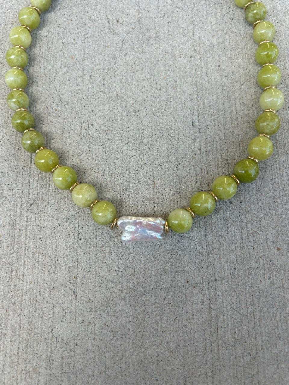 Citrus Beaded & Freshwater Pearl Necklace