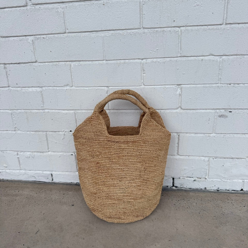 Raffia Bucket Bag