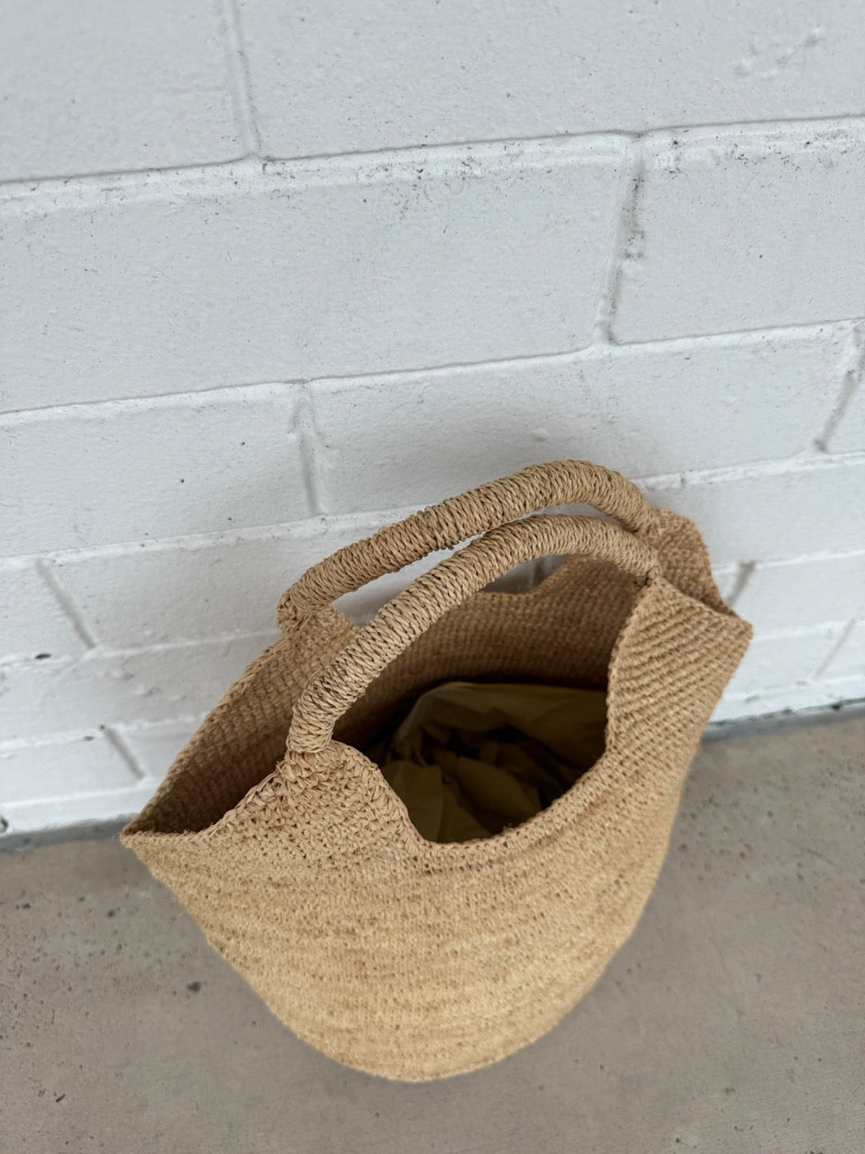 Raffia Bucket Bag