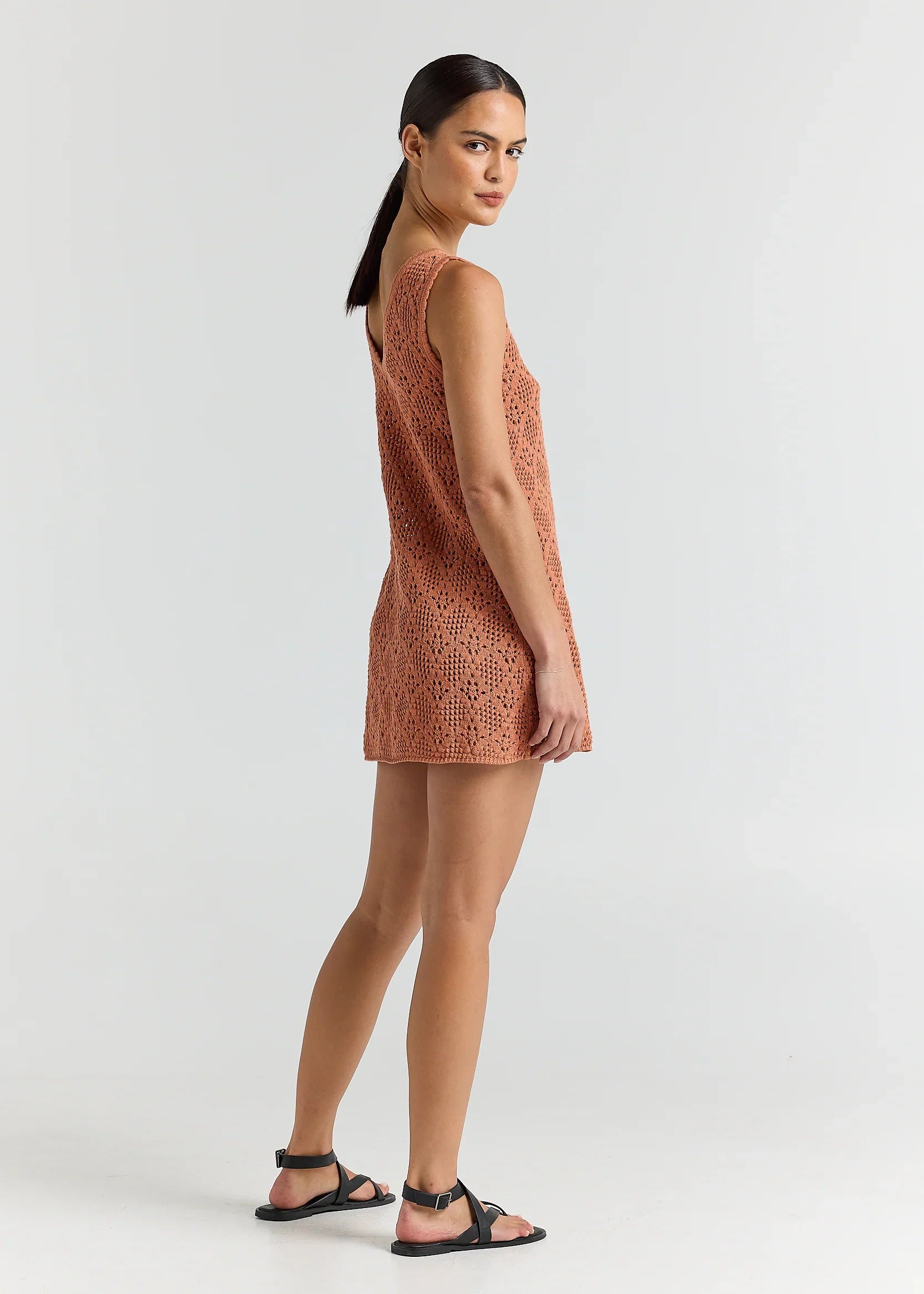 Messina Knit Dress - Rust