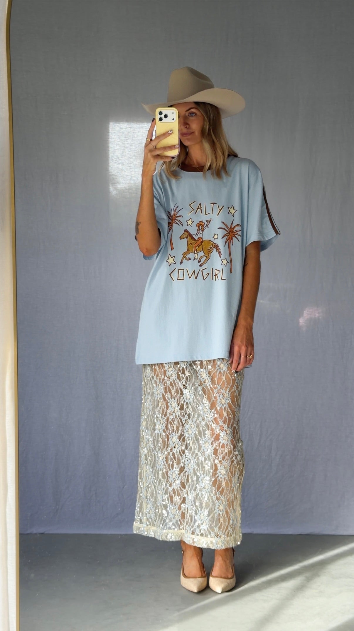 Salty Cowgirl Tee styled