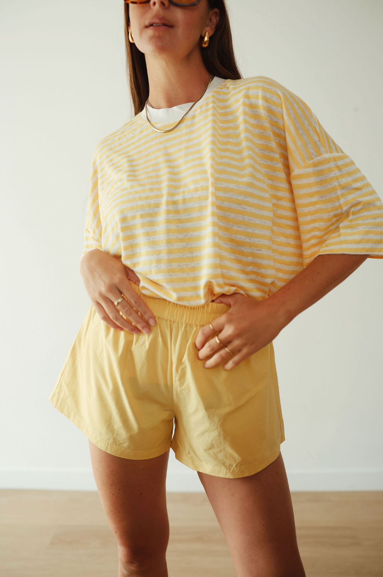 Chloe cotton short - golden yellow