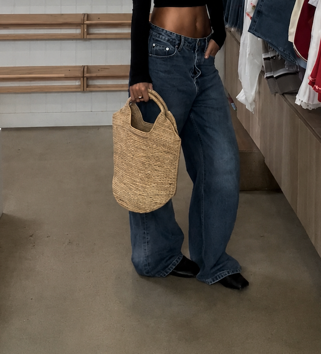 Raffia Bucket Bag