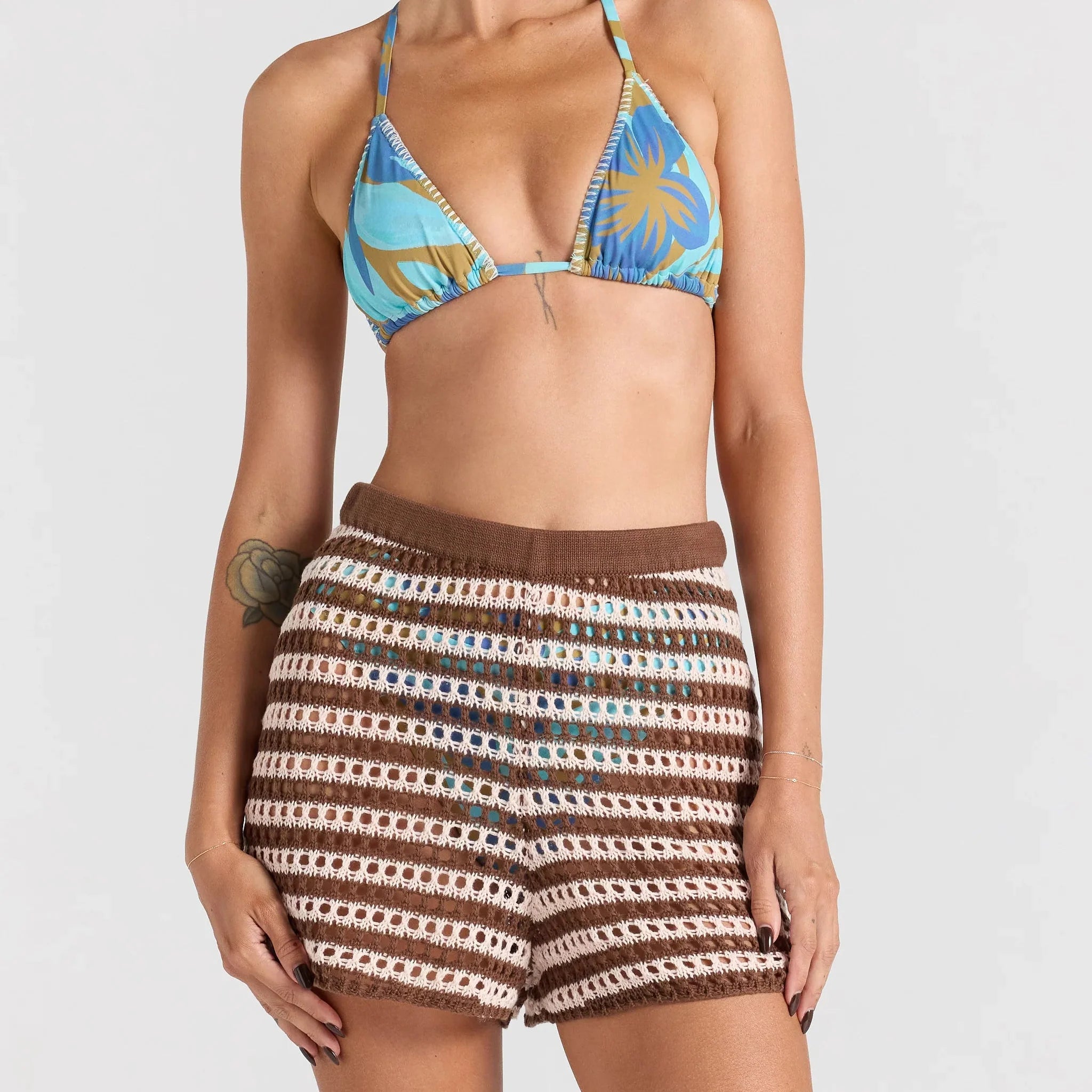 Sorrento Knit Crochet Short - Coco
