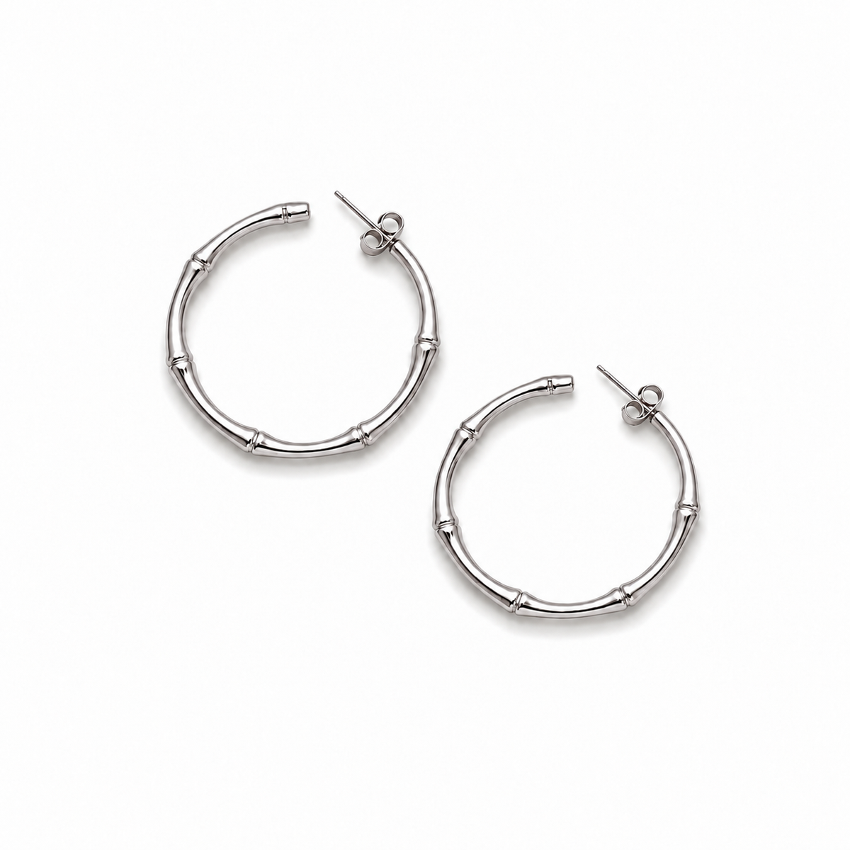 Bamboo Hoops Silver