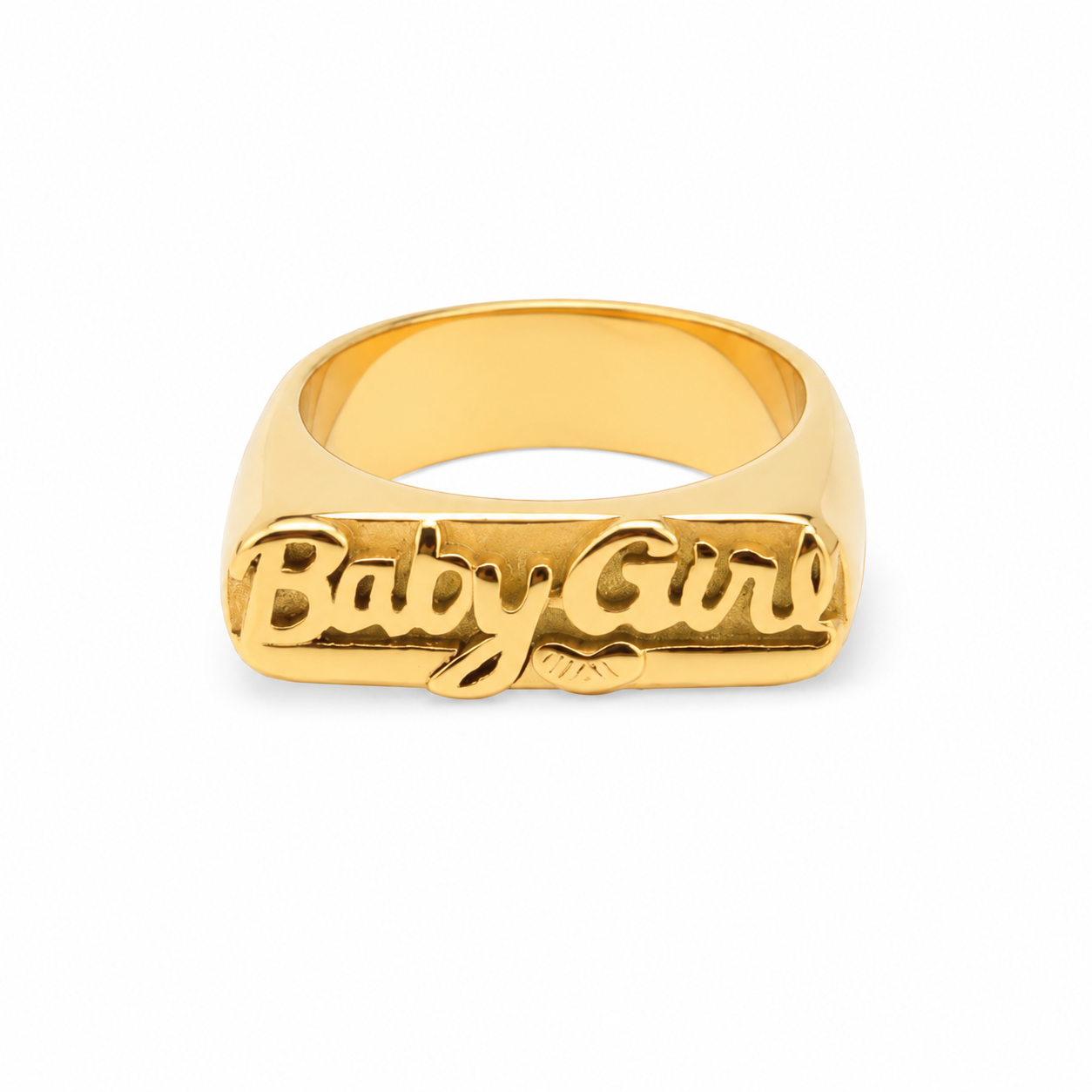 Baby Girl 18K Gold-Plated Signet Ring