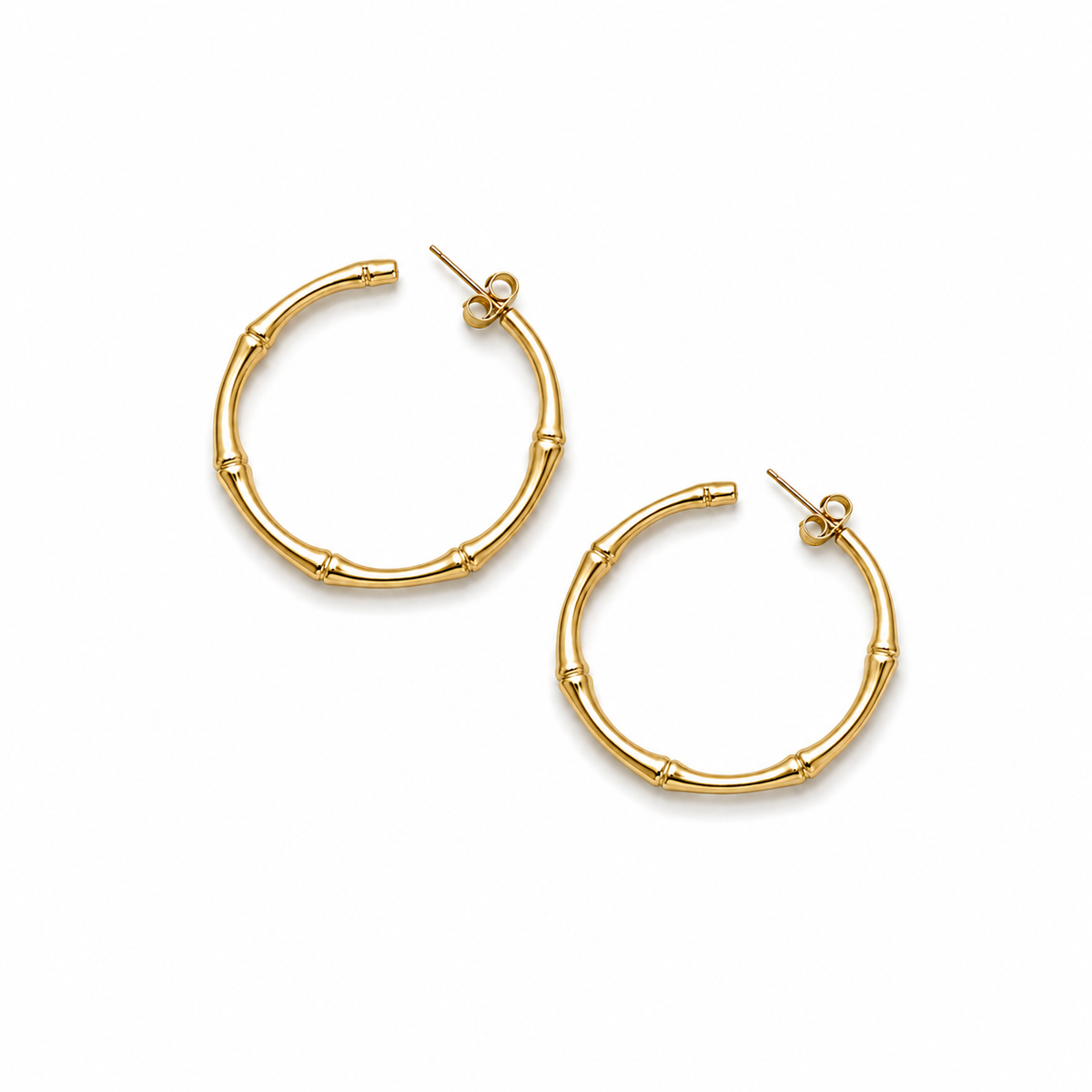Bamboo Hoops - Gold