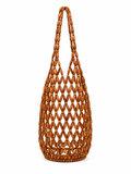 Beaded Bucket Bag Brown