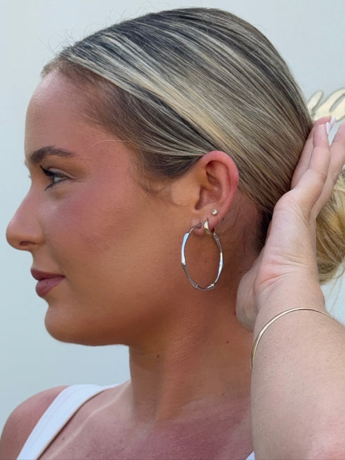 Bamboo Hoops Silver