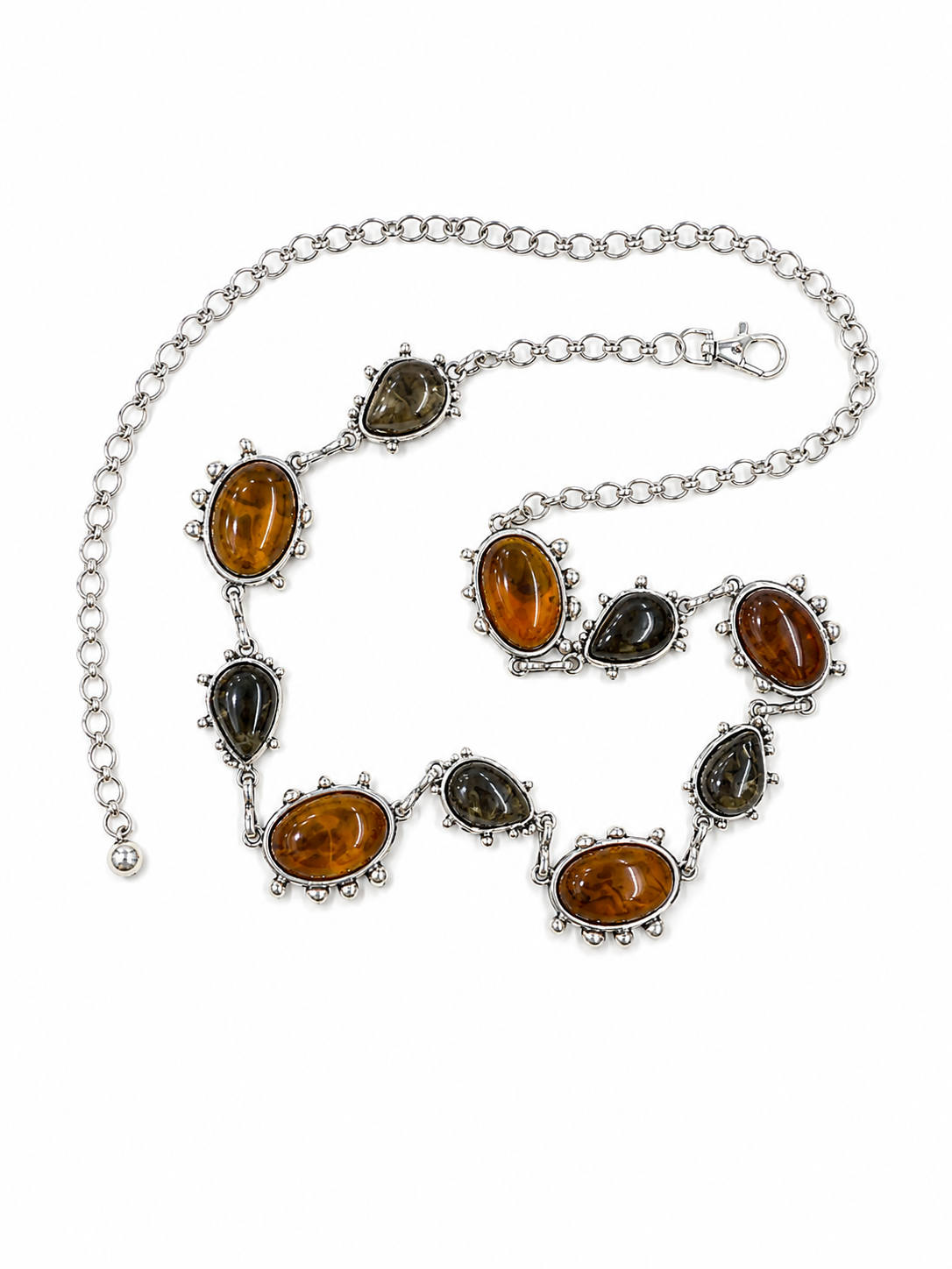 Silver & Stone Chain Belt