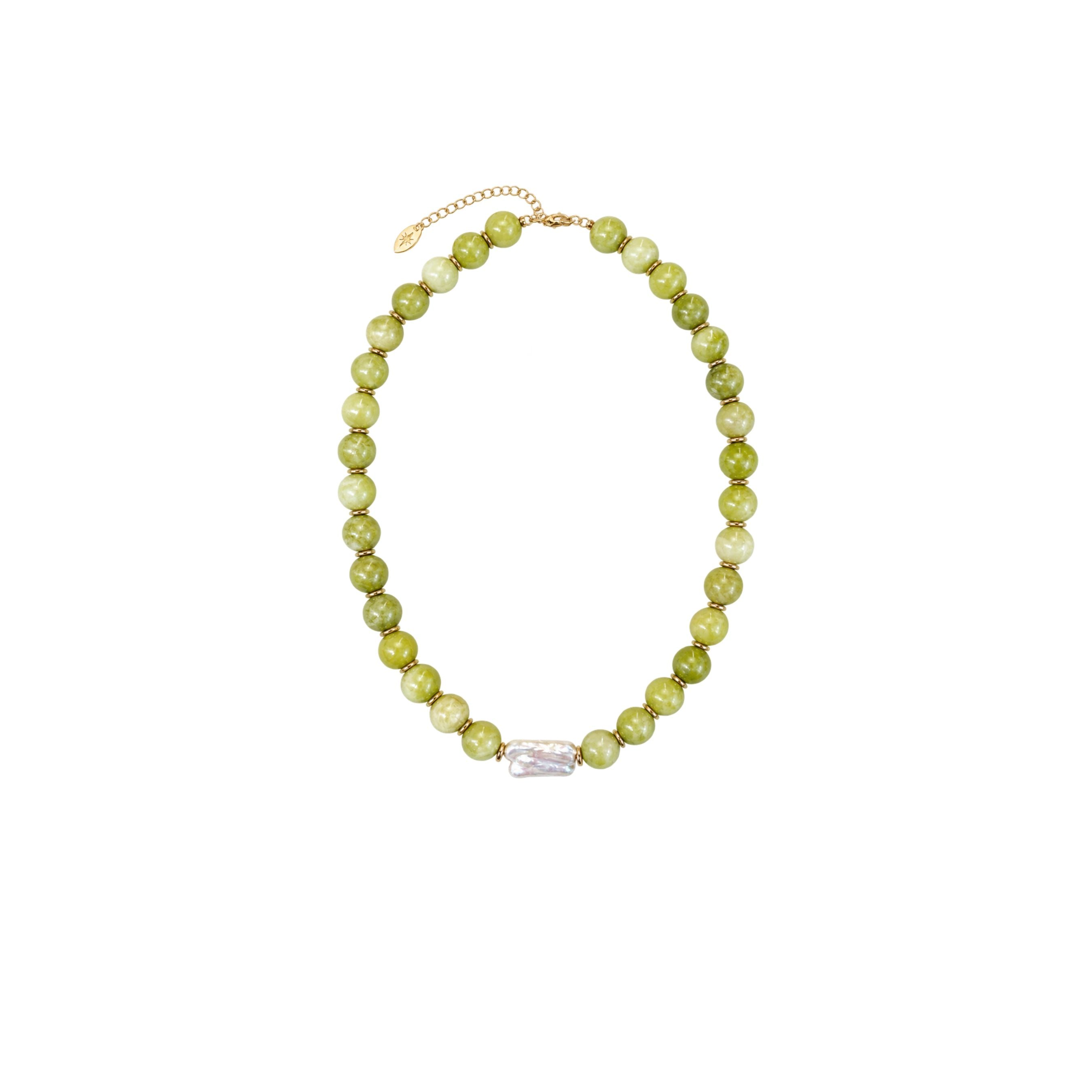 Citrus Beaded & Freshwater Pearl Necklace