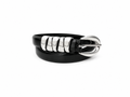 Molten Silver Loop Belt – Black