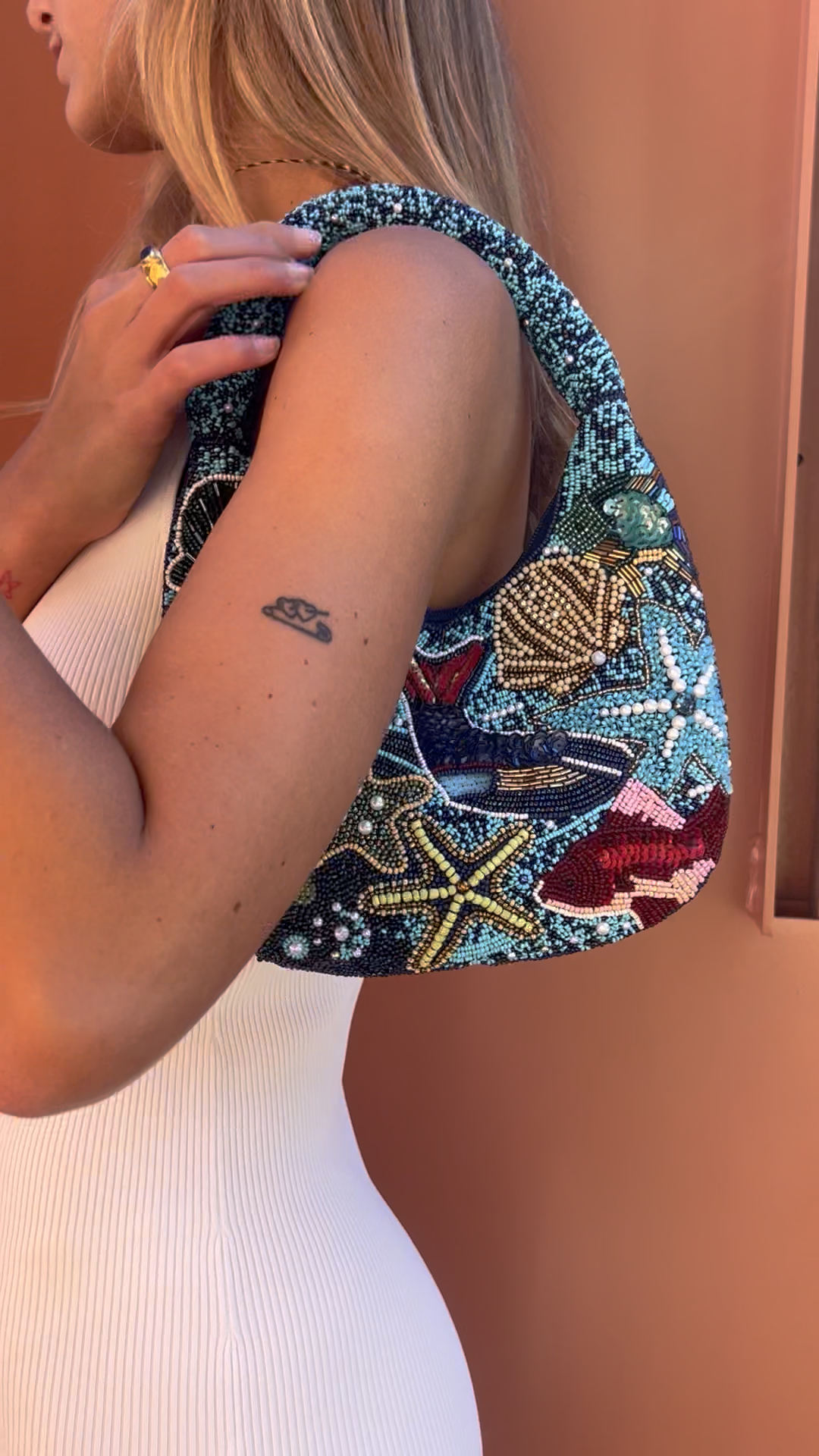 Under The Sea Beaded Bag